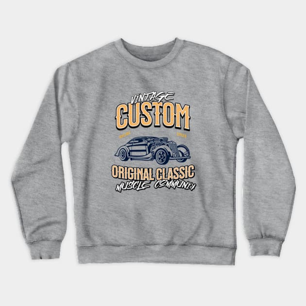 Vintage Garage Custom Car Crewneck Sweatshirt by bert englefield 